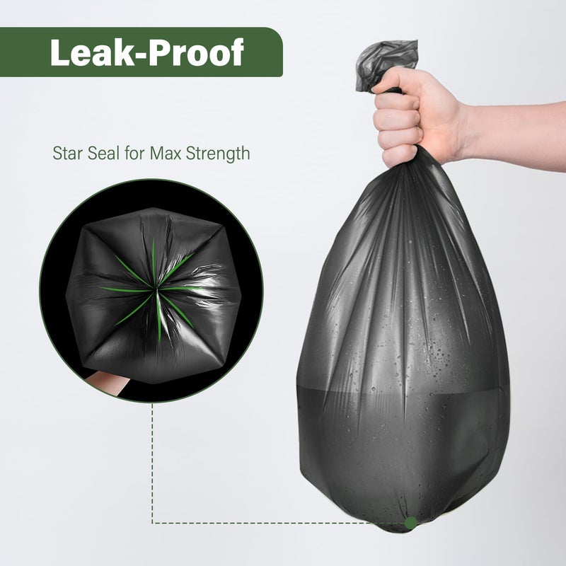 Jaoul Garbage Bags 13 Gallon Tall Kitchen, 0.97 Mil Thicken 13 Gallon Trash Bags Large Garbage Bags Kitchen Trash Bags, Lawn Trash Can Liner Black 100 Counts - Image 3